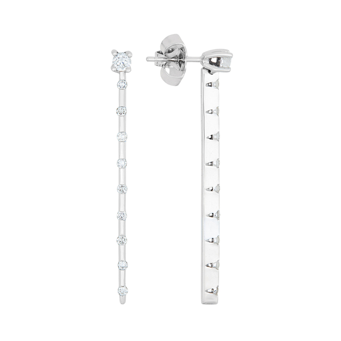 Серьги из золота 750 пробы c бриллиантами, Л 5703 5887 за 89010