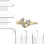 Кольцо из комбинированного золота 750 пробы c 4 бриллиантами 101537 фото 3