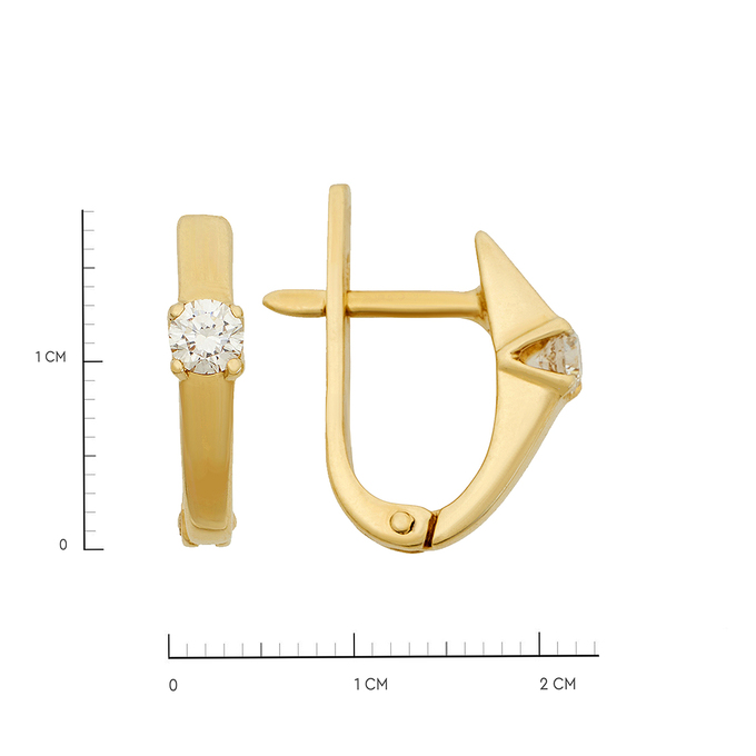 Серьги из золота 750 пробы c бриллиантами, Ц О007 1106 за 125000