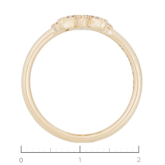 Кольцо из золота 585 пробы c 49 фианитами, Л 2010 4671 за 17680