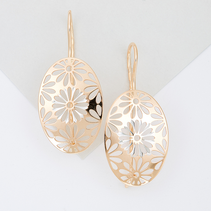 Серьги из красного золота 585 пробы