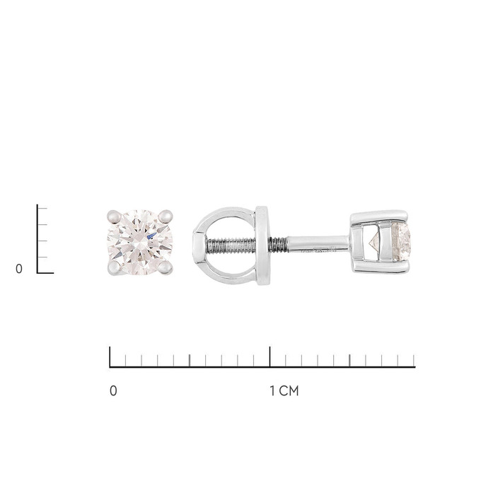 Пусеты из золота 585 пробы c бриллиантами, Ц О007 2526 за 140000