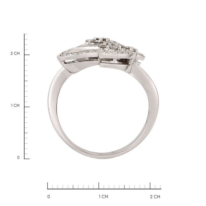Кольцо из золота 585 пробы c бриллиантами