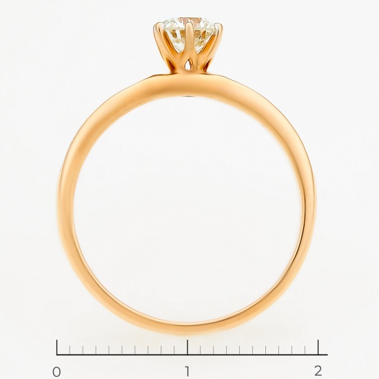 Кольцо из красного золота 585 пробы c 11 бриллиантами, Л47064717 за 76400
