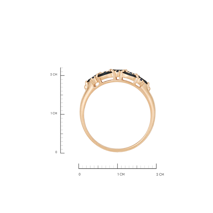 Кольцо из золота 585 пробы c сапфирами, Л 2811 6535 за 31600