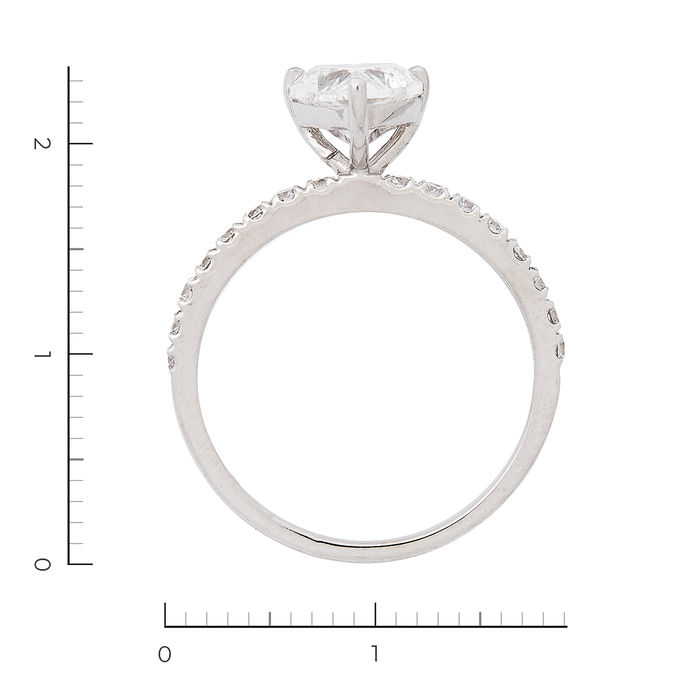 Кольцо из белого золота 750 пробы c 17 бриллиантами, Л 2809 1225 за 450000