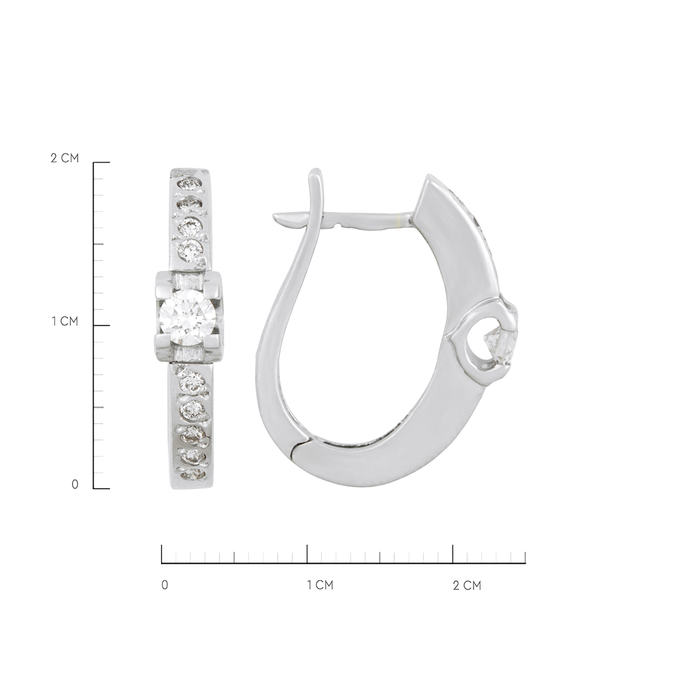 Серьги из золота 750 пробы c бриллиантами, Ц О007 0996 за 119000