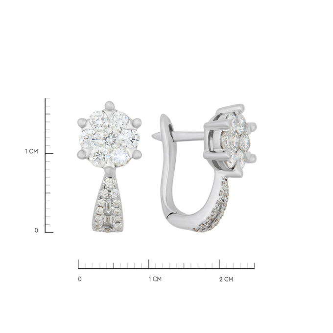 Серьги из золота 585 пробы c бриллиантами, К 0000 5671 за 105000