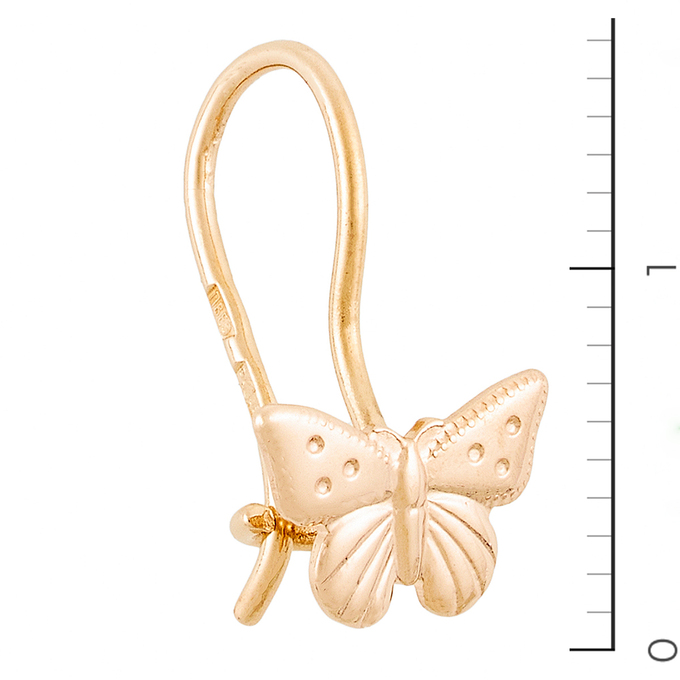 Серьги из красного золота 585 пробы