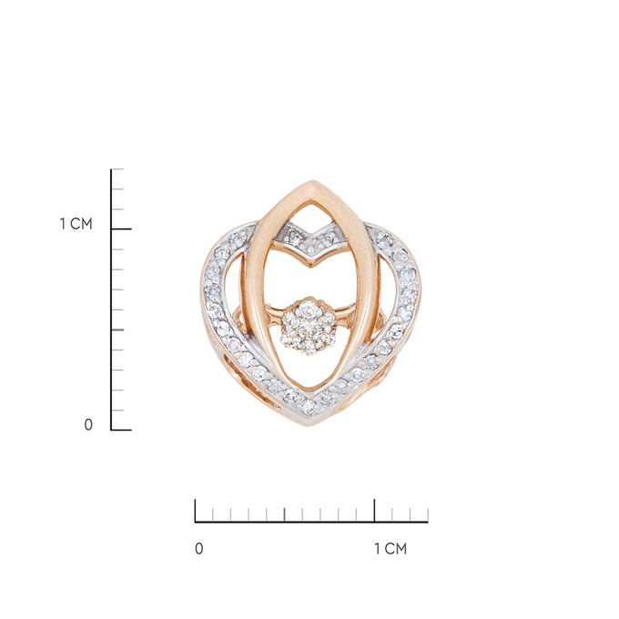 Подвеска из золота 585 пробы c бриллиантами, Л 2508 9264 за 18000