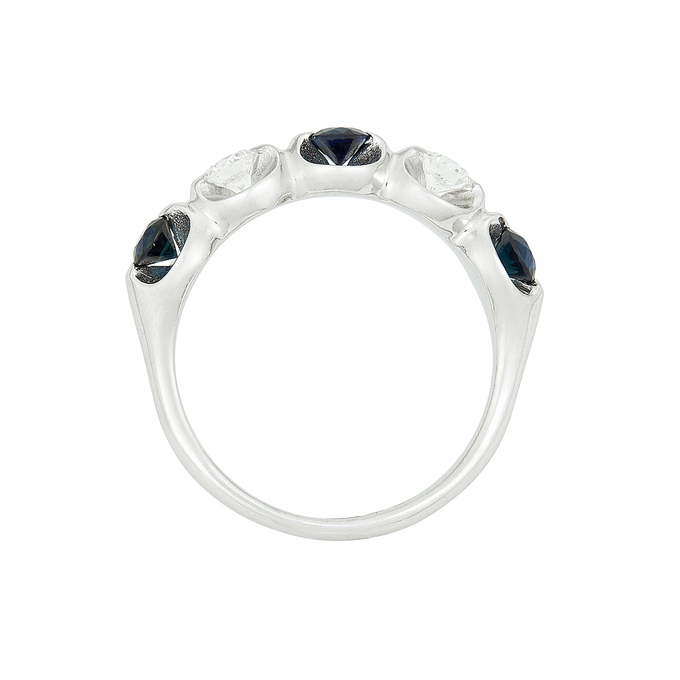 Кольцо из золота 585 пробы c бриллиантами и сапфирами, Л 2316 7004 за 73920