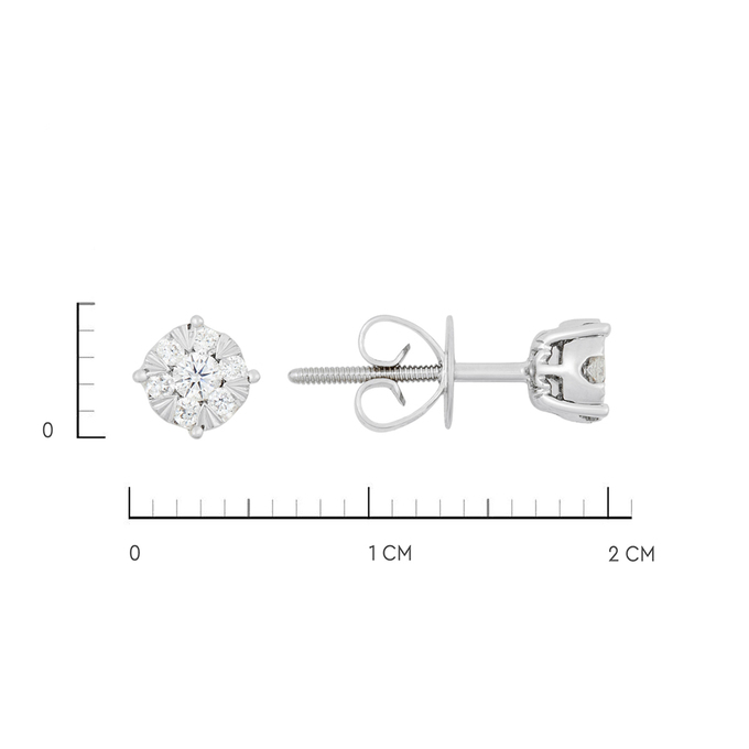 Серьги из золота 585 пробы c бриллиантами, К 0000 5246 за 35900