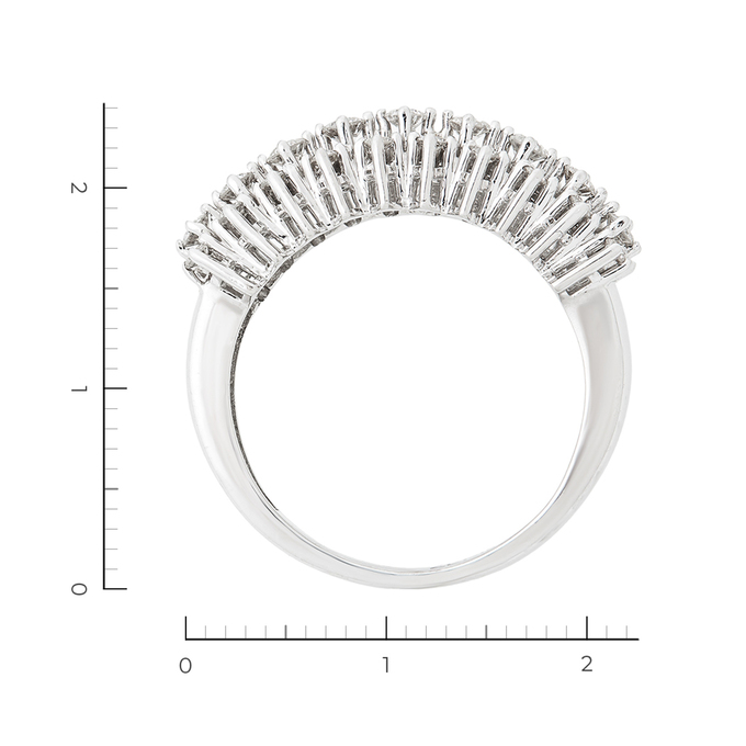 Кольцо из белого золота 750 пробы c 29 бриллиантами