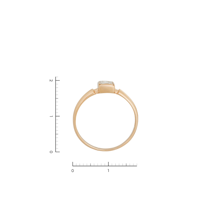 Кольцо из золота 585 пробы c 1 бриллиантом, Л 1206 1908 за 55230