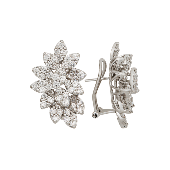 Серьги из золота 750 пробы c бриллиантами