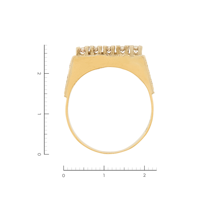 Кольцо из комбинированного золота 750 пробы c 31 бриллиантами, Л 1115 3805 за 71000
