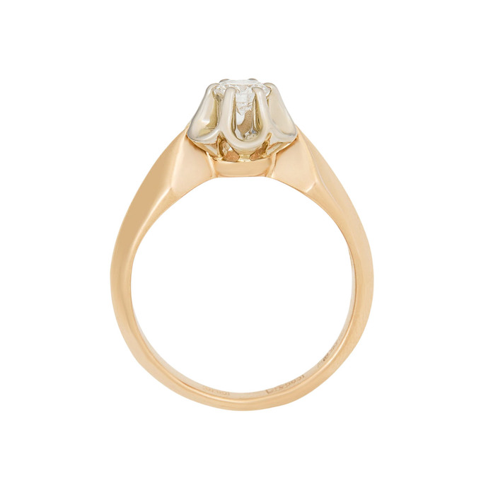 Кольцо из золота 583 пробы c бриллиантом, Л 3309 7978 за 79200