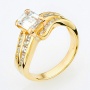 Кольцо из желтого золота 750 пробы c 25 бриллиантами Л09096115 фото 1