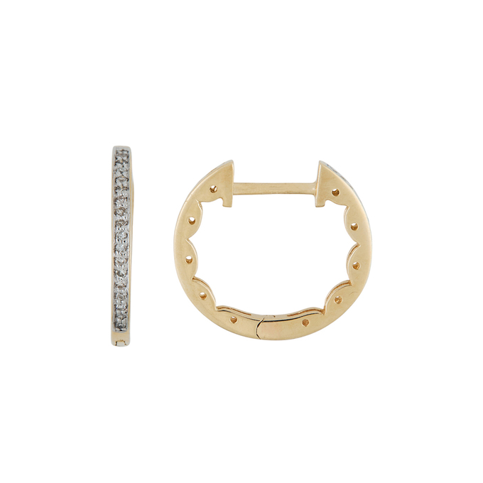 Серьги из золота 585 пробы c 36 бриллиантами, Л 2802 3079 за 18320