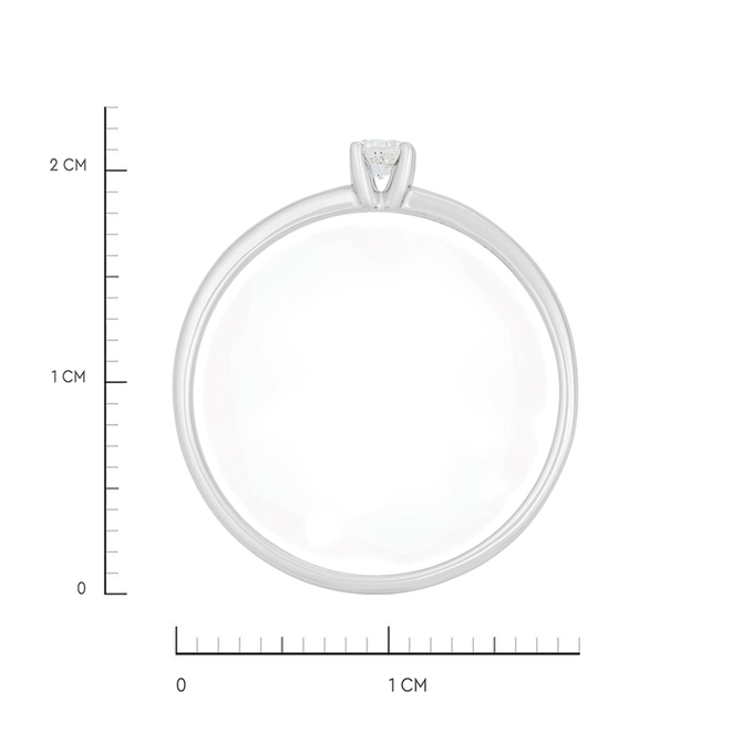 Кольцо из золота 585 пробы c бриллиантом, Л 0911 2558 за 20800