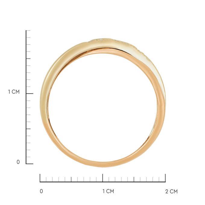 Кольцо из золота 585 пробы c бриллиантами