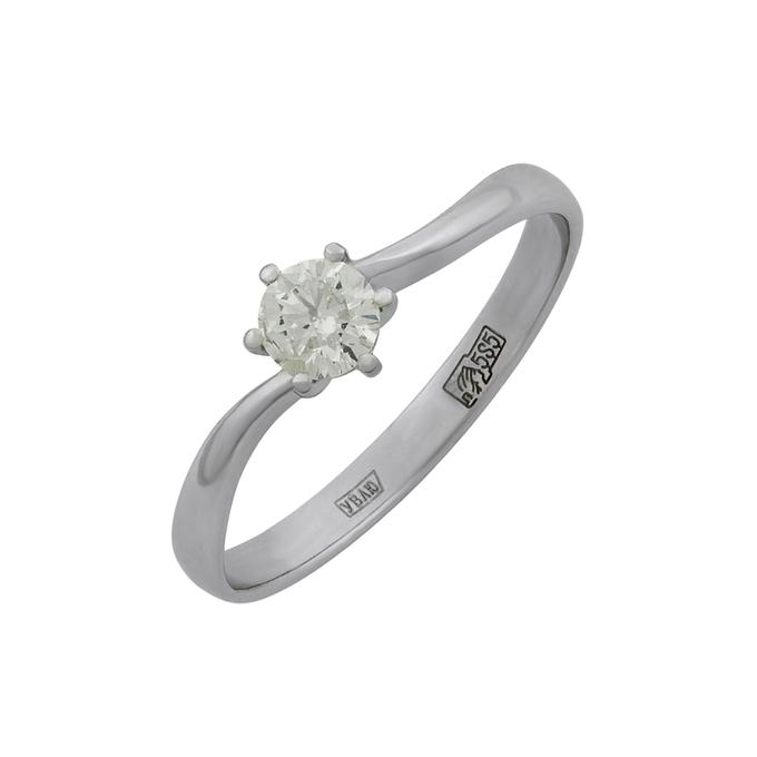 Кольцо из золота 585 пробы c бриллиантом