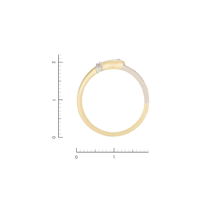 Кольцо из золота 750 пробы c 5 бриллиантами