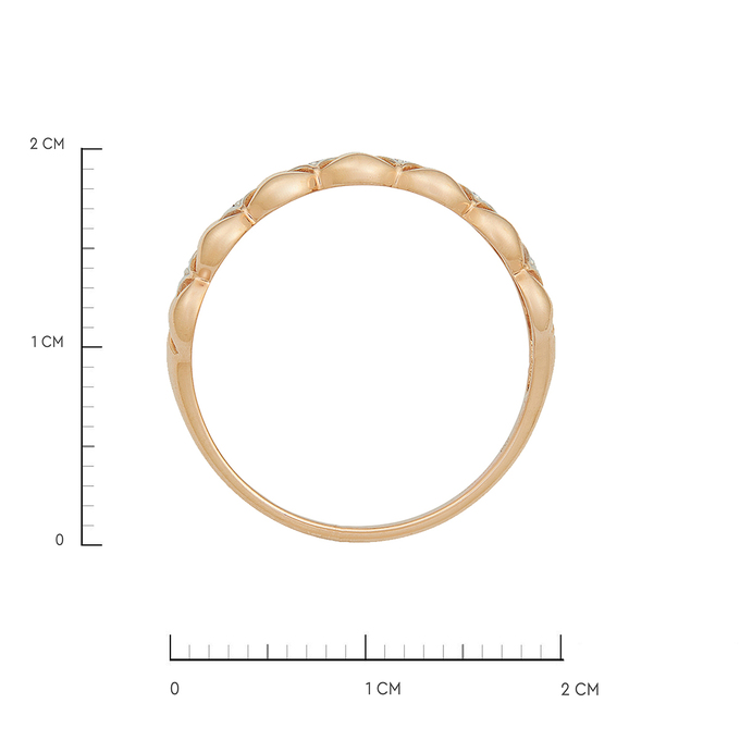 Кольцо из золота 585 пробы c бриллиантами, Л 6602 1986 за 31920