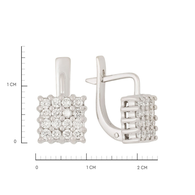 Серьги из золота 750 пробы c бриллиантами, Л 2315 5998 за 116000