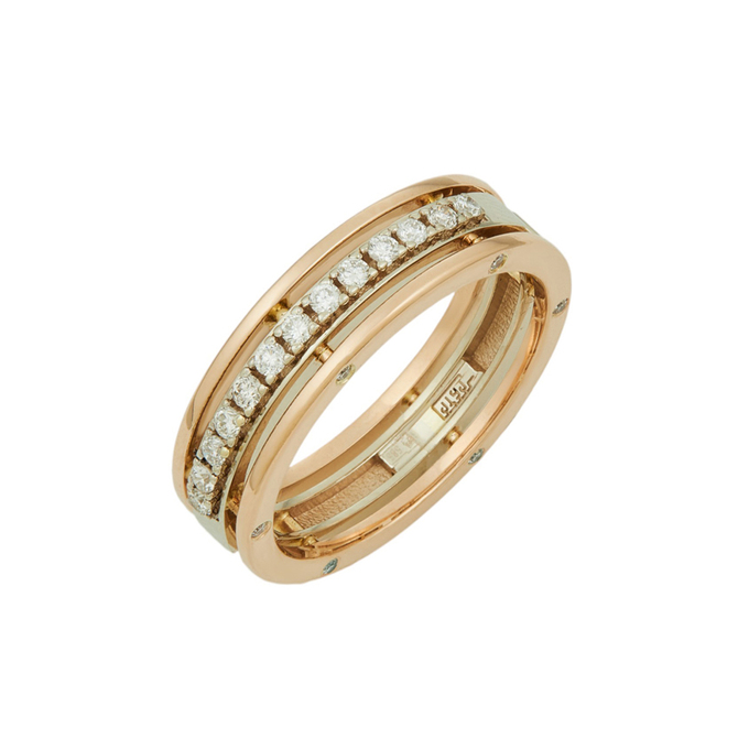 Кольцо из золота 585 пробы c бриллиантами