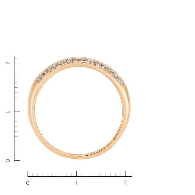 Кольцо из красного золота 585 пробы c 51 бриллиантами, Л 4807 0463 за 31920