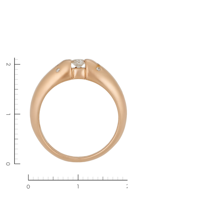 Кольцо из красного золота 585 пробы c 7 бриллиантами, Л 2316 0098 за 42320