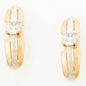 Серьги из золота 585 пробы c фианитами