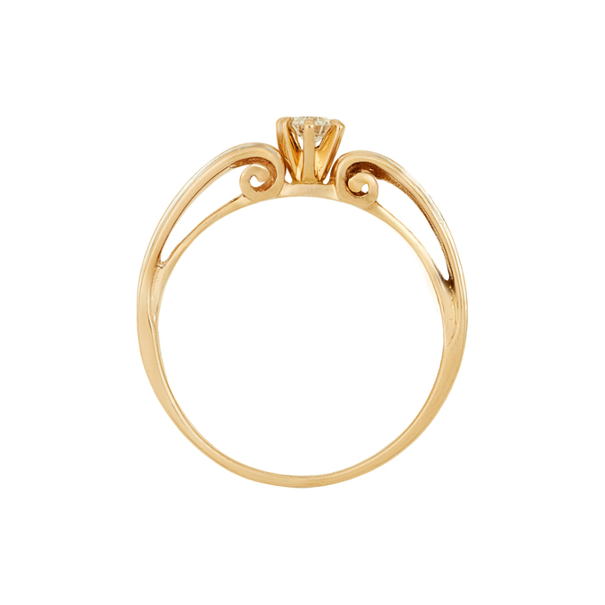 Кольцо из золота 585 пробы c бриллиантом, Л 6202 0784 за 49600