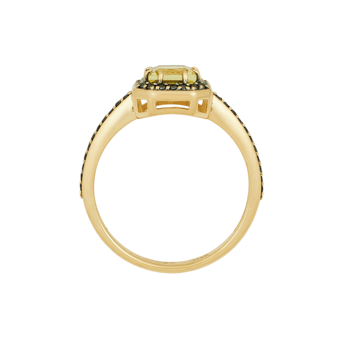 Кольцо из золота 585 пробы c цитрином и бриллиантами, Л 1208 5372 за 29760