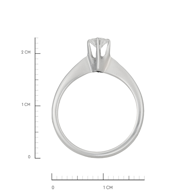 Кольцо из золота 750 пробы c бриллиантом