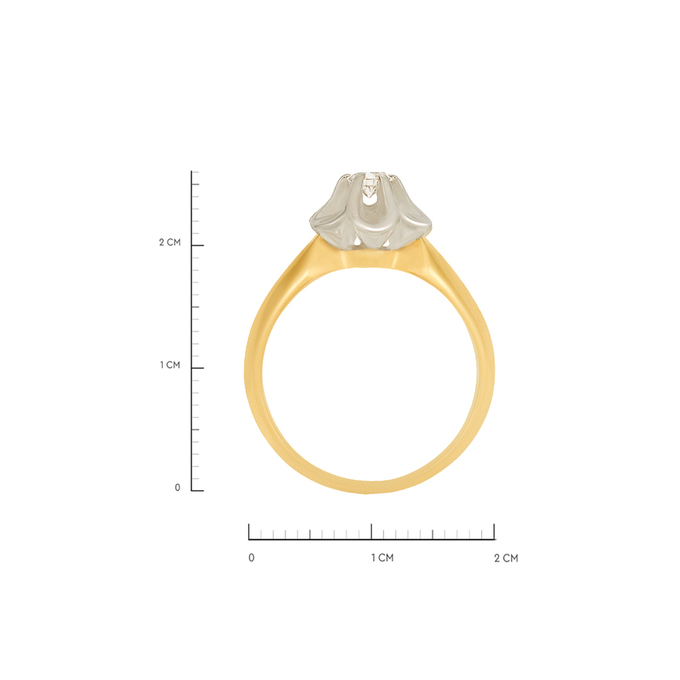 Кольцо из золота 750 пробы c бриллиантом, Л 2805 7387 за 108720