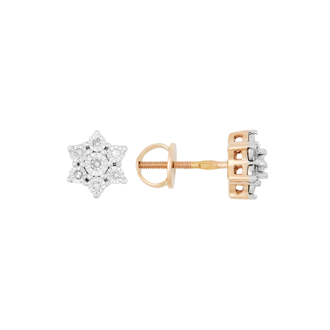 Серьги из золота 585 пробы c бриллиантами, К 0000 3316 за 23800