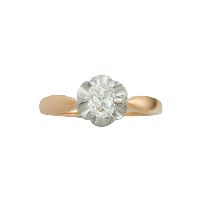 Кольцо из золота 583 пробы c бриллиантом, Л 2812 2890 за 96000