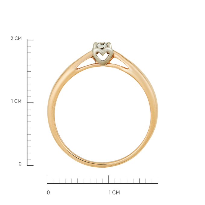 Кольцо из золота 585 пробы c бриллиантом, Л 6002 5604 за 20720