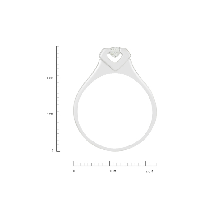 Кольцо из золота 750 пробы c бриллиантом, Л 2811 8682 за 167600
