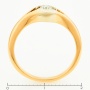 Кольцо из комбинированного золота 585 пробы c 1 бриллиантом Л43015259 фото 4