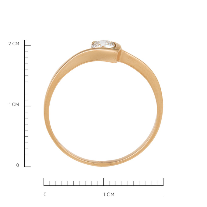 Кольцо из золота 585 пробы c бриллиантом, Л 5104 2202 за 24700