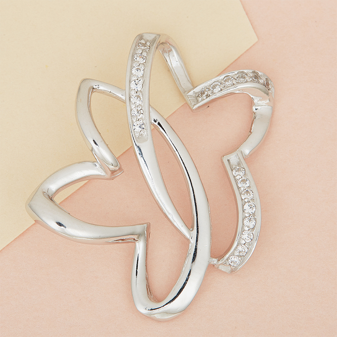 Подвеска из золота 585 пробы c фианитами