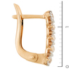 Серьги из красного золота 585 пробы c фианитами