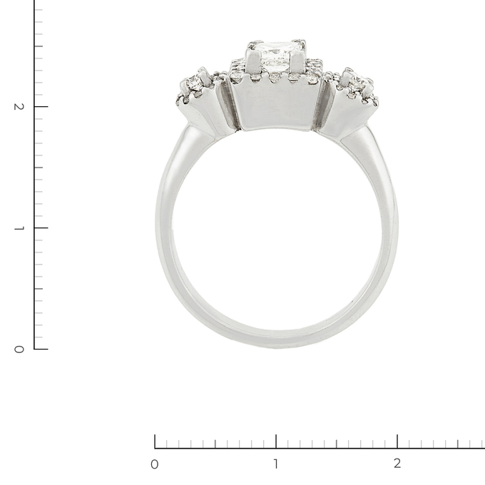 Кольцо из белого золота 750 пробы c 43 бриллиантами, Л 1113 4367 за 134000