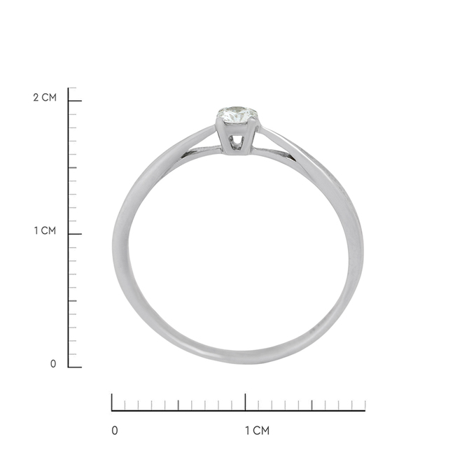Кольцо из золота 585 пробы c бриллиантом, Л 7502 7045 за 21520