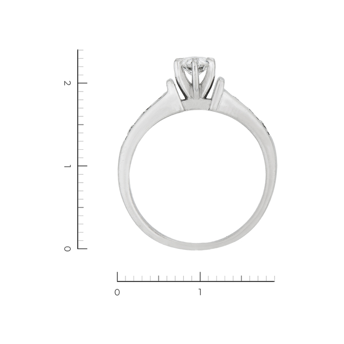 Кольцо из белого золота 585 пробы c 7 бриллиантами, Л 4506 2741 за 92000