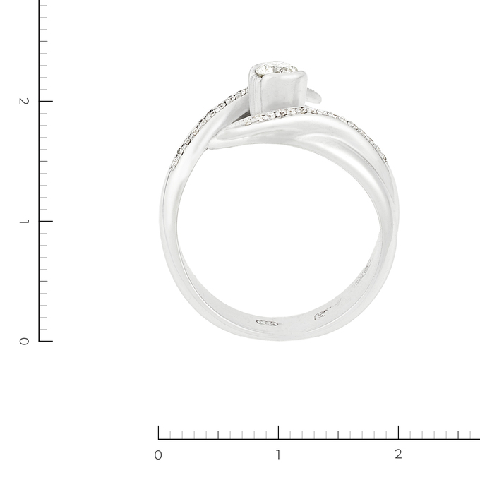 Кольцо из белого золота 585 пробы c 31 бриллиантами, Л 0615 6207 за 68000