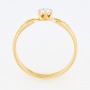 Кольцо из желтого золота 750 пробы c 3 бриллиантами Л11091329 фото 3